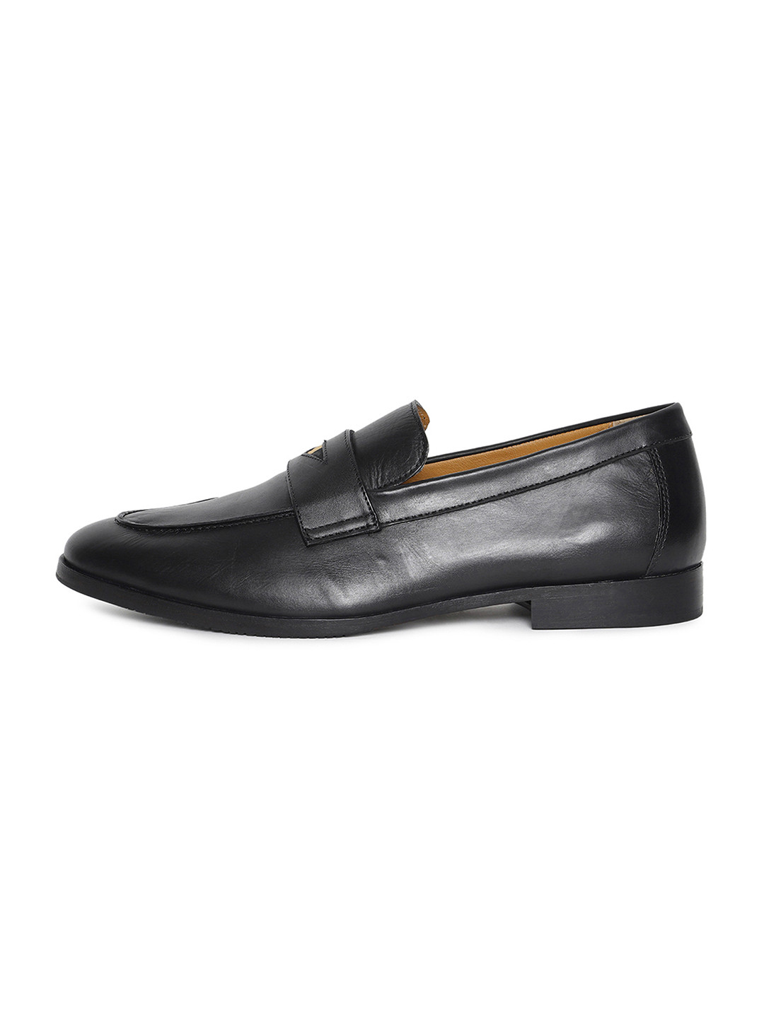 

RARE RABBIT Men Leather Slip On Loafers, Black