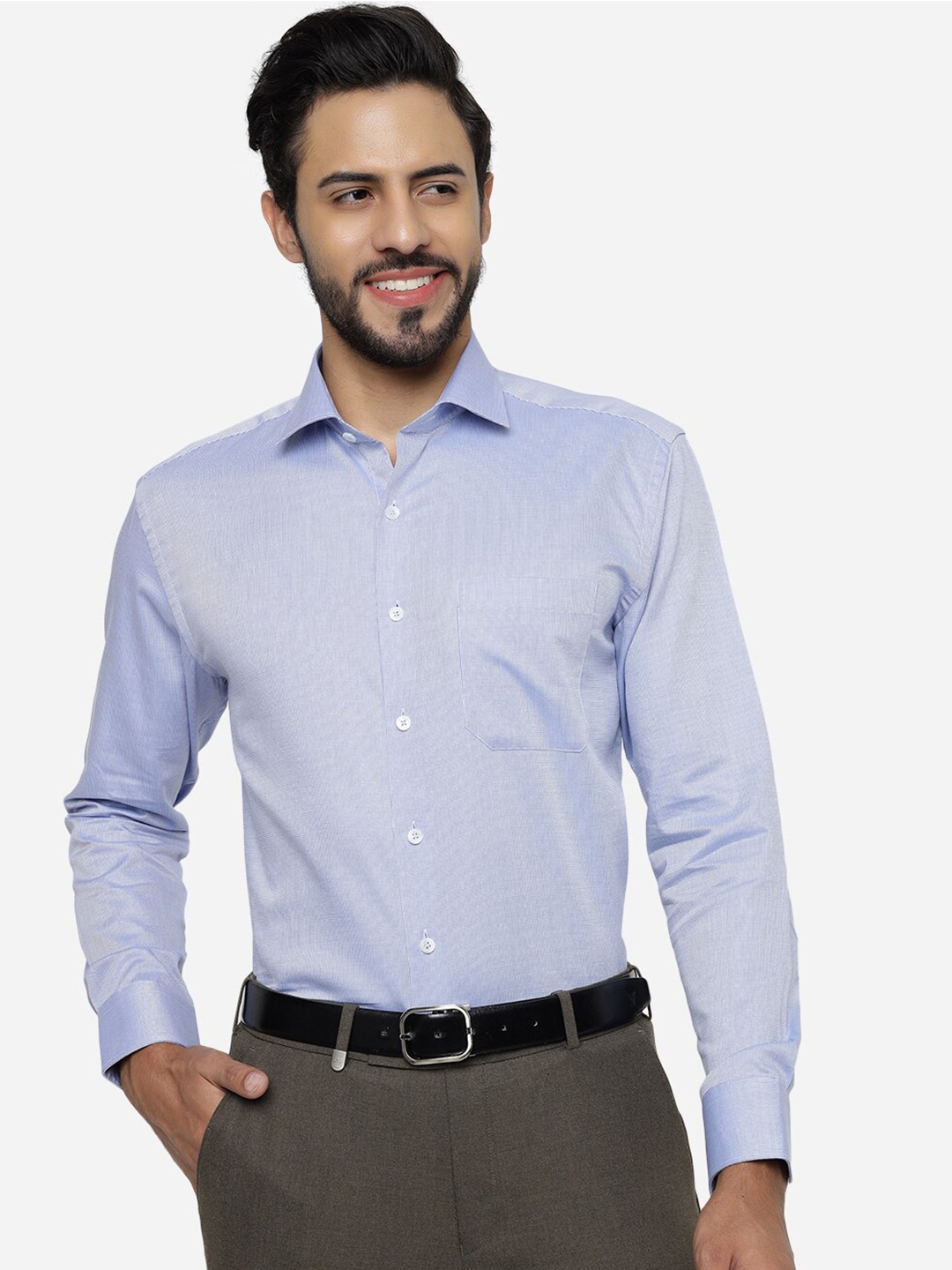 

JADE BLUE Pure Cotton Formal Shirt