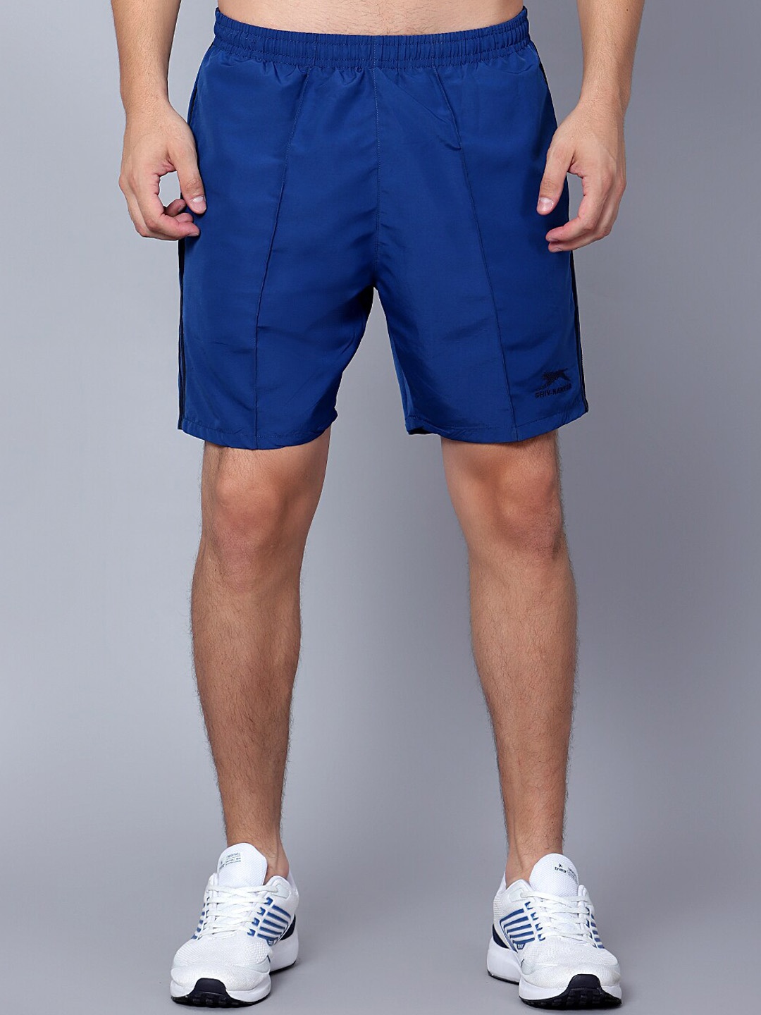 

Shiv Naresh Men Mid-Rise Running Sports Shorts, Blue