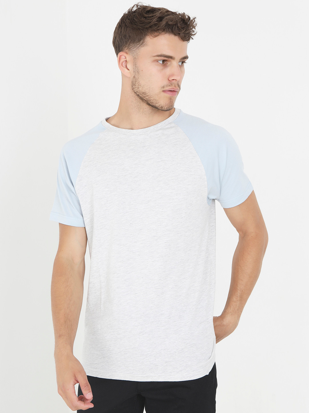 

BRAVE SOUL Raglan Sleeves T-shirt, Grey