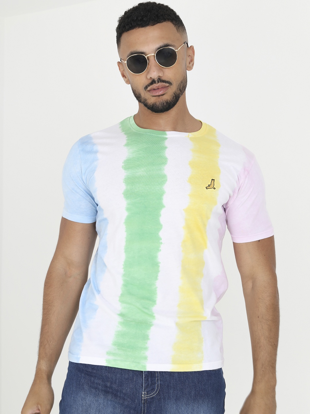 

BRAVE SOUL Dyed Pure Cotton T-shirt, White
