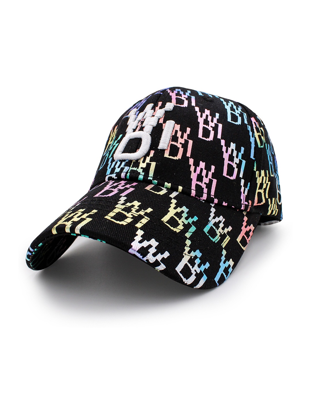 

JENNA Kids Printed Cotton Baseball Cap, Black