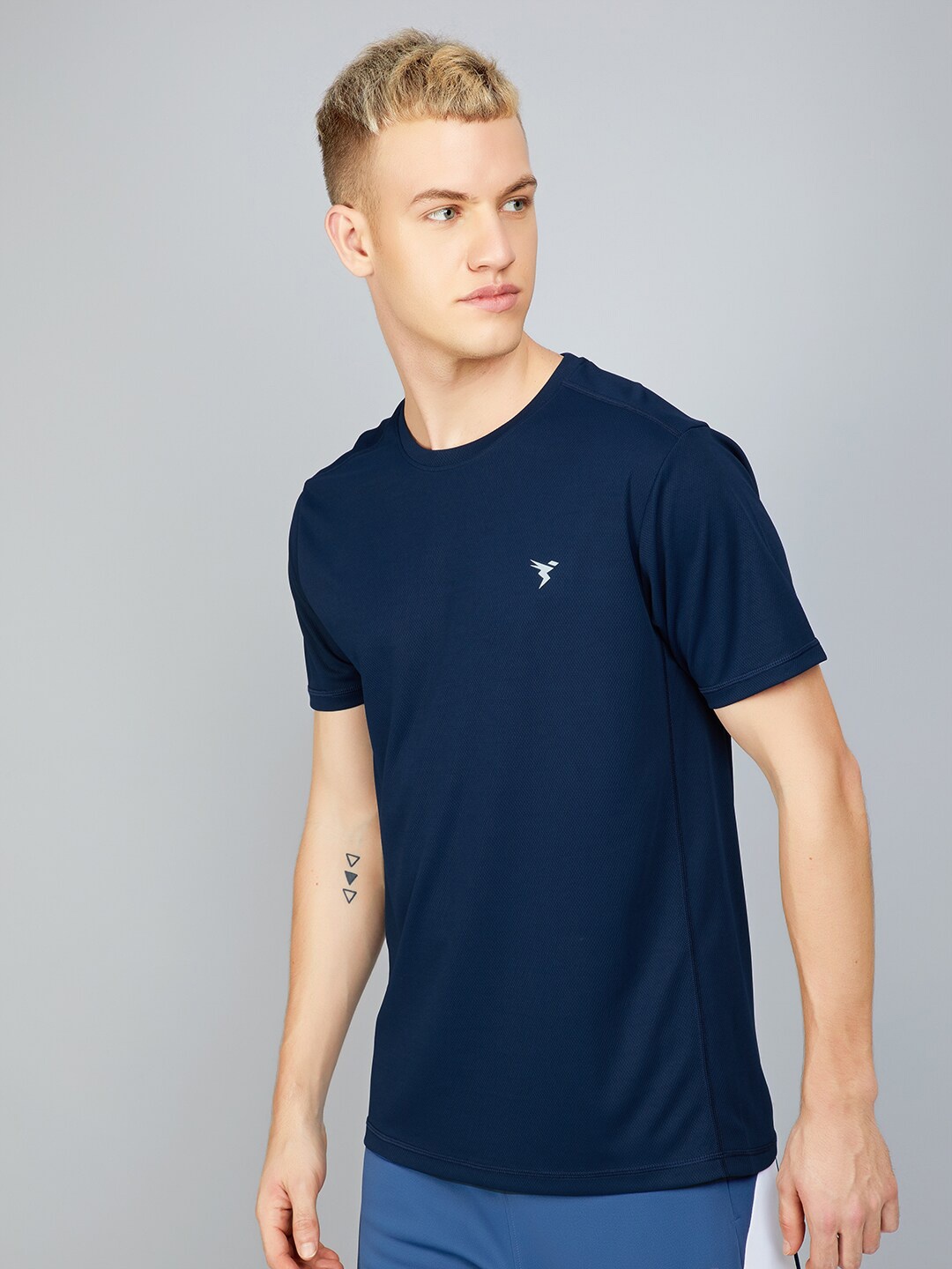 

Technosport Round Neck Antimicrobial T-shirt, Navy blue