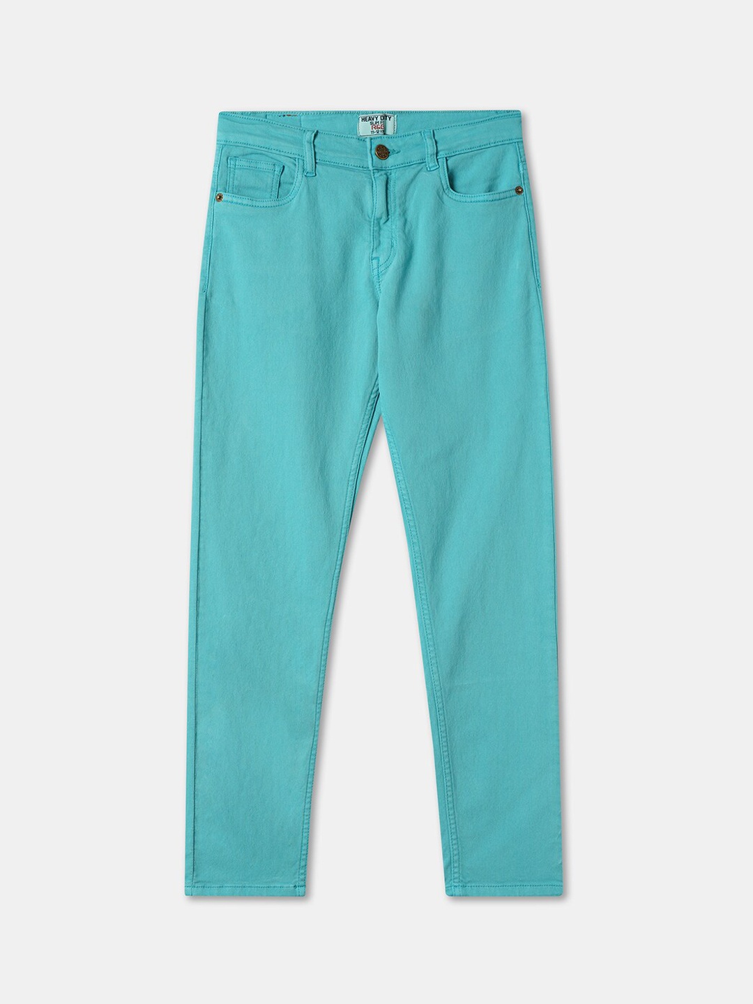 

R&B Boys Mid-Rise Clean Look Cotton Jeans, Blue