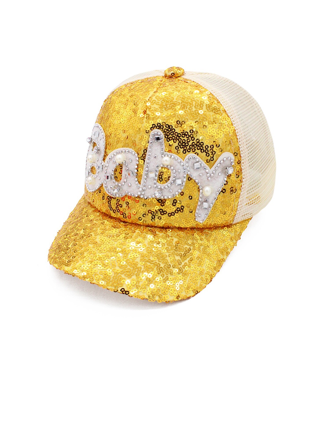 

JENNA Boys Embroidered Cotton Baseball Cap, Gold