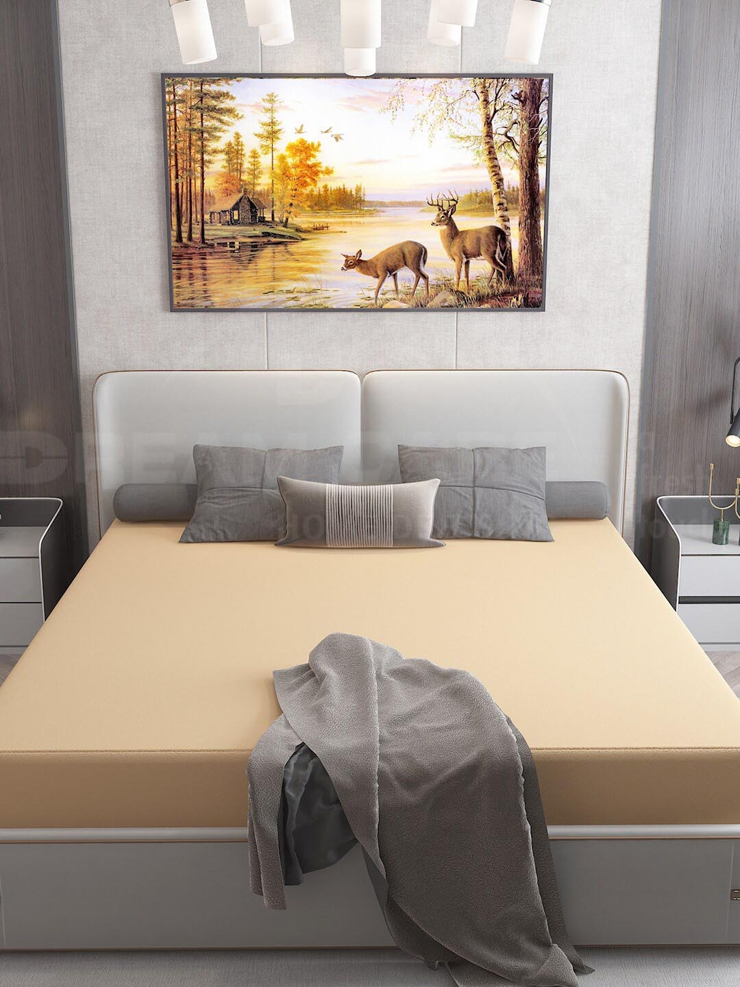 

DREAM CARE Cotts Wonder Beige Queen Waterproof Mattress Protector