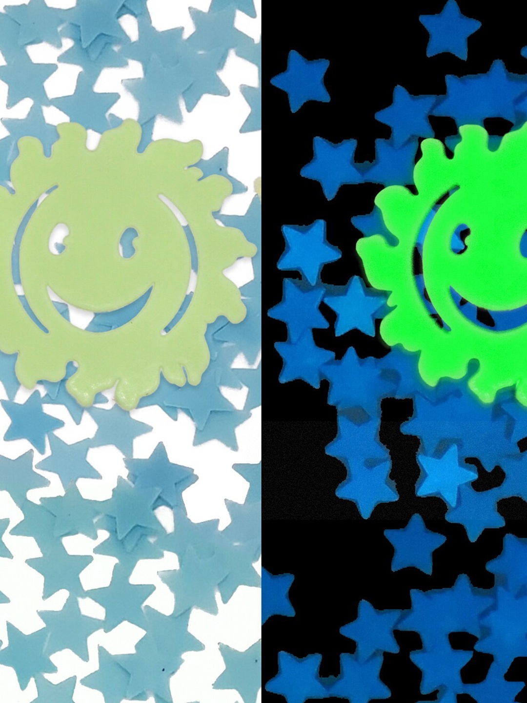 

JENNA Stickonn Blue 101 & Green Glow In The Dark Wall Stickers
