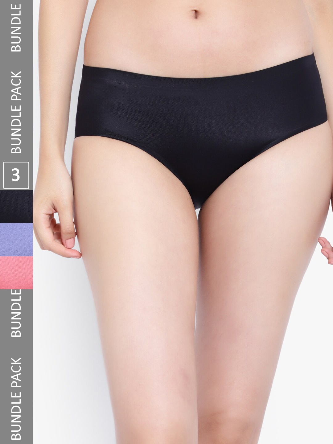 

PARKHA Women Pack of 3 Anti Bacterial Assorted Seamless Hipster Briefs PKBRI115122COMBOS