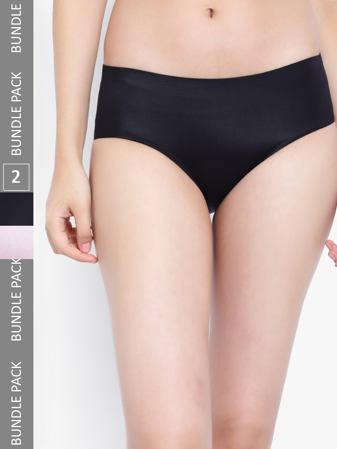 

PARKHA Pack Of 2 Anti-Bacterial Seamless Hipster Briefs PKBRI115119COMBOXS, Assorted