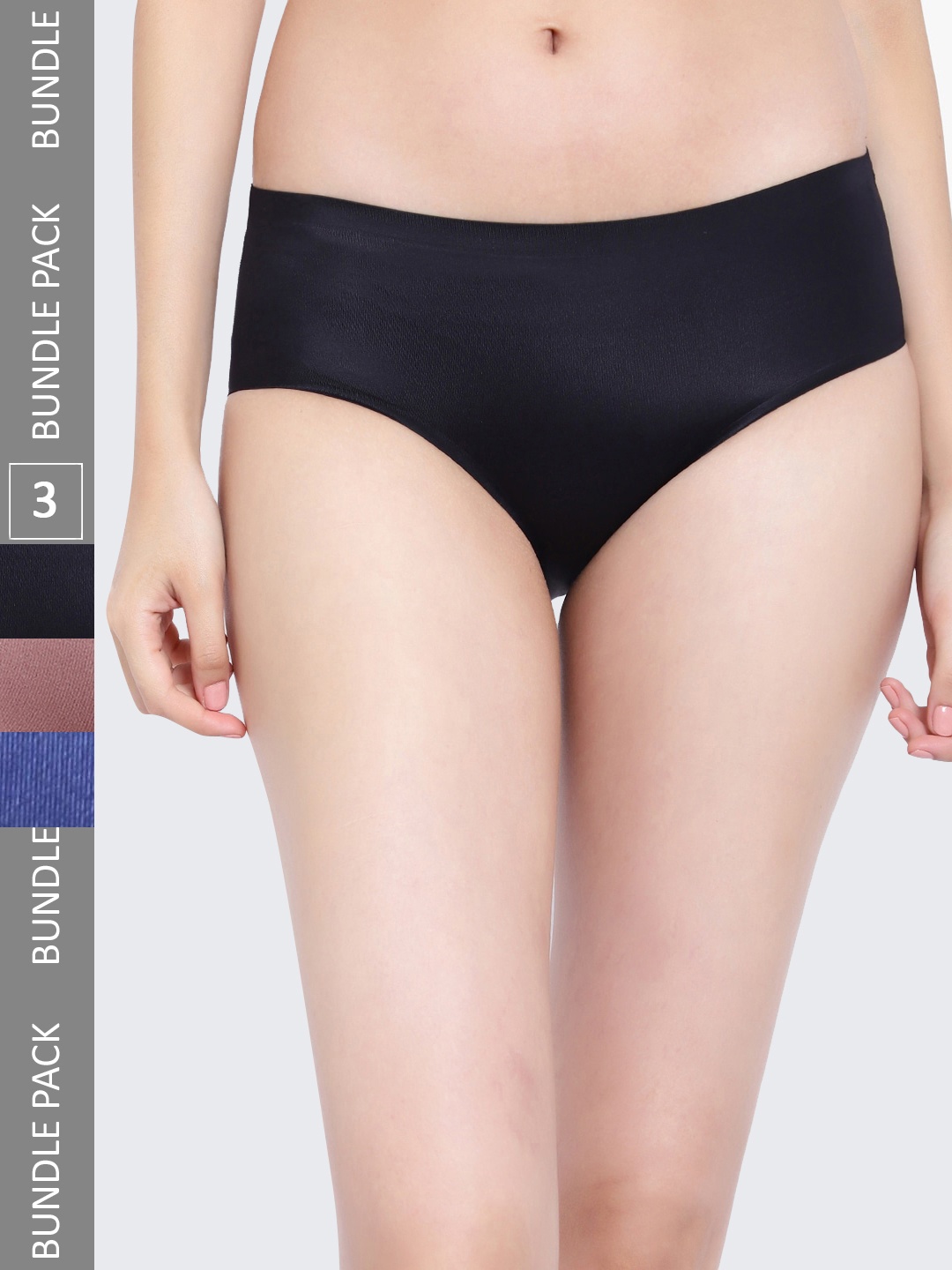 

PARKHA Women Pack Of 3 Assorted Anti-Bacterial Hipster Briefs PKBRI115117118COMBOXS