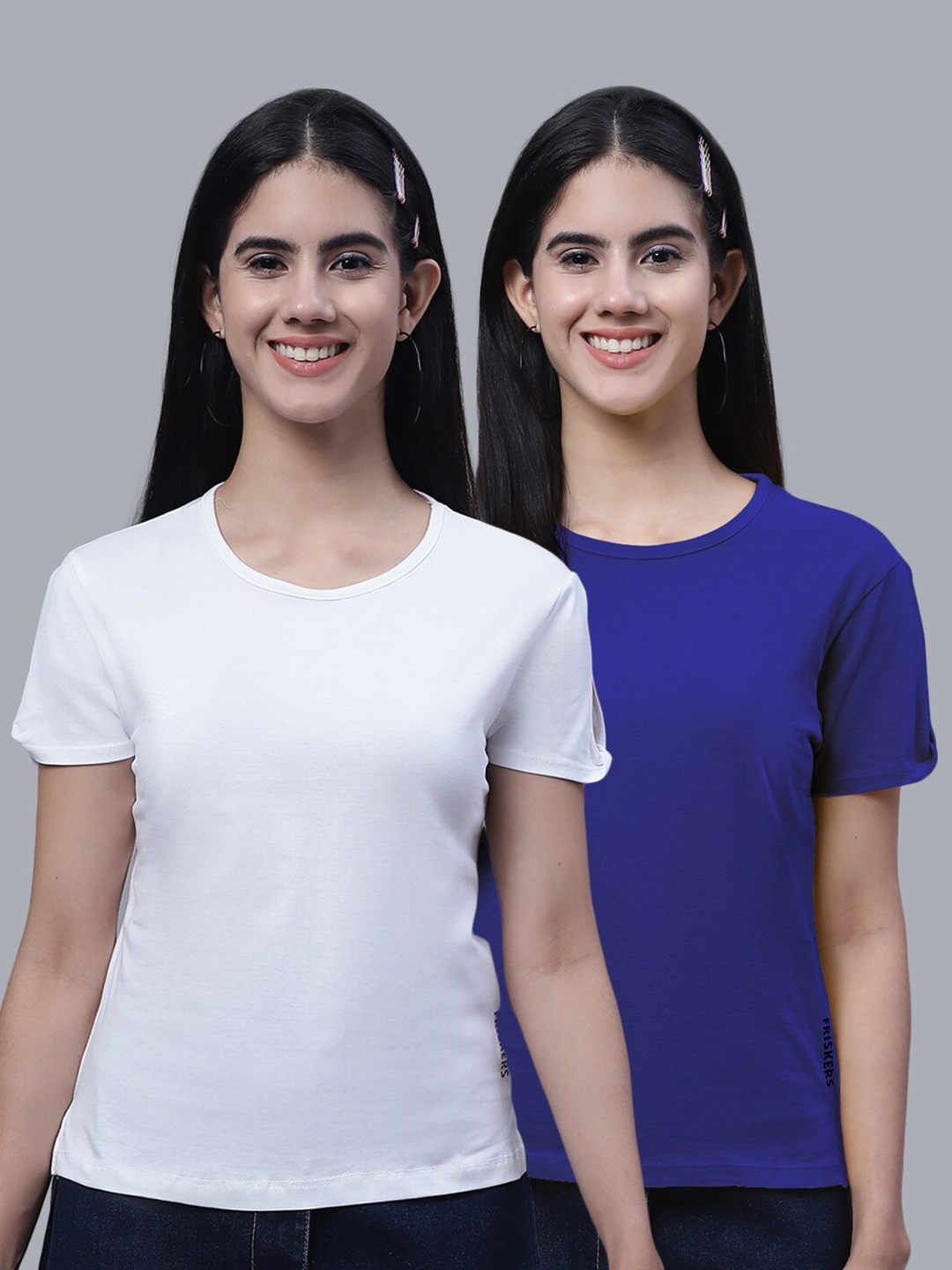 

FBAR Pack of 2 Pure Cotton T-shirt, White