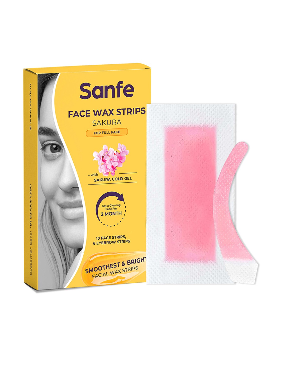 

Sanfe Precise Hair Removal Facial Wax Strips For Eyebrows Upper Lips Forehead & Chin-16Pcs, Pink