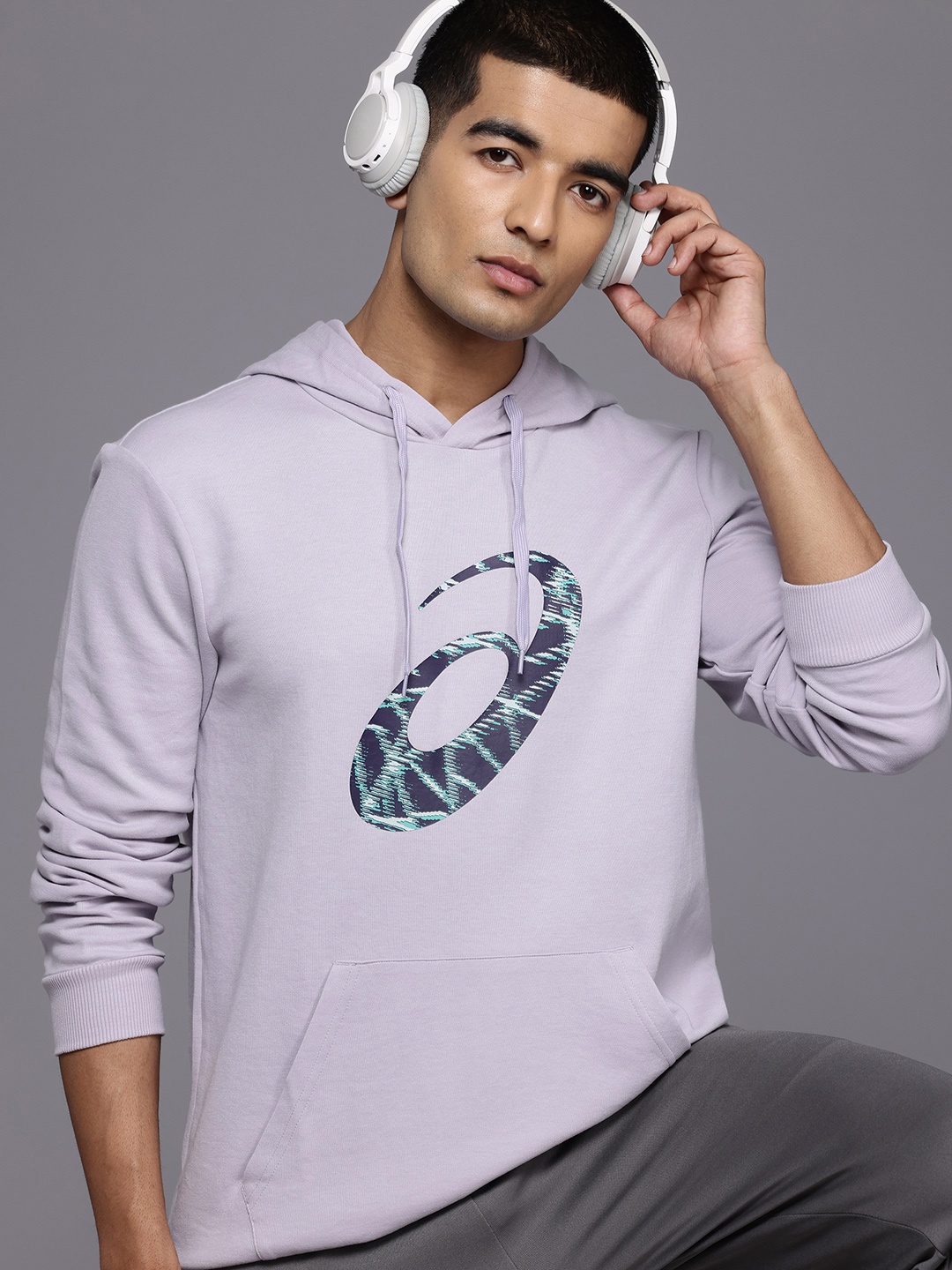 

ASICS Printed Hooded Outdoor Sweatshirt, Lavender