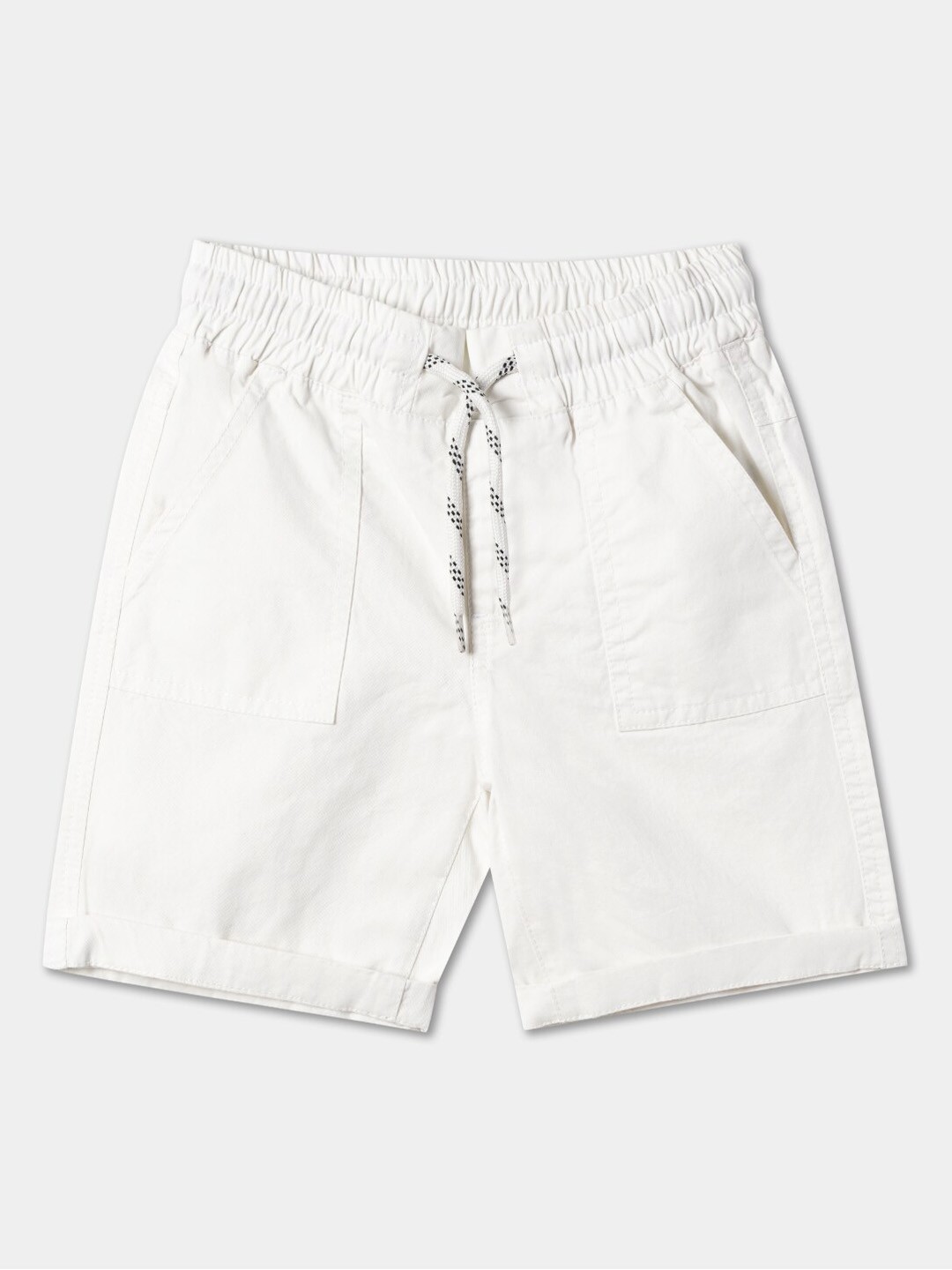

R&B Boys Mid Rise Cotton Shorts, White