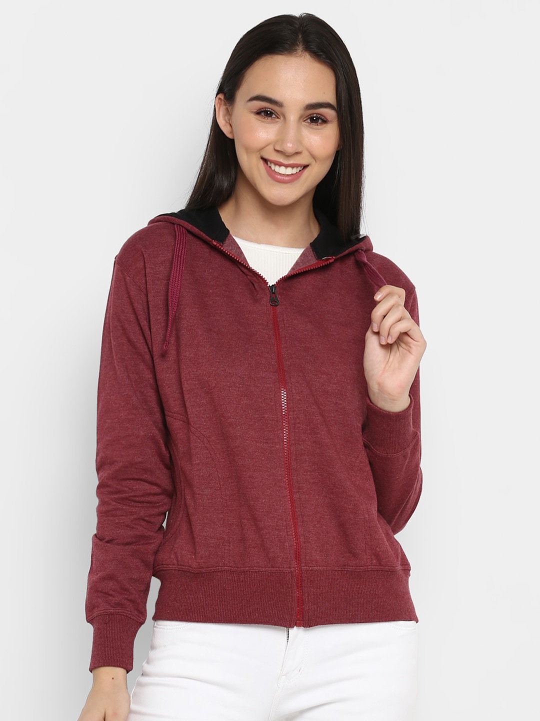 

Alan Jones Front-Open Hooded Sweatshirt, Purple