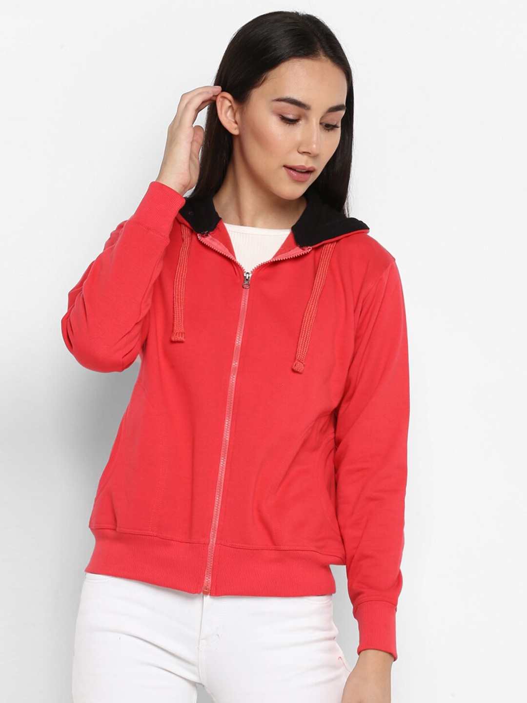 

Alan Jones Front-Open Hooded Sweatshirt, Orange