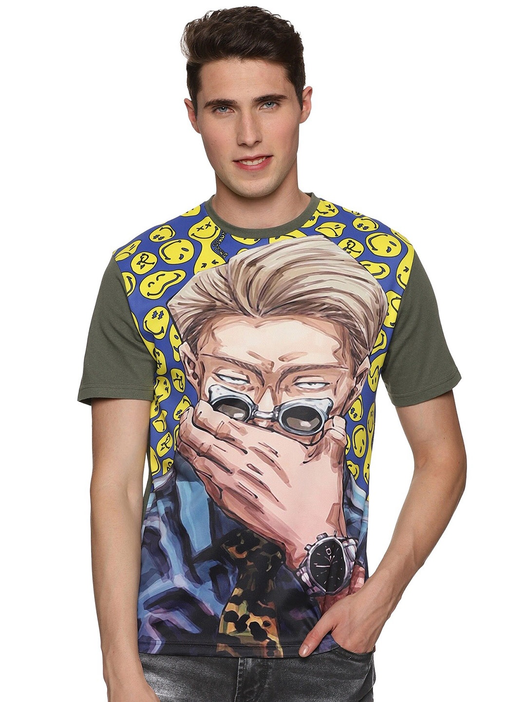 

UrGear Graphic Printed Pure Cotton T-shirt, Green