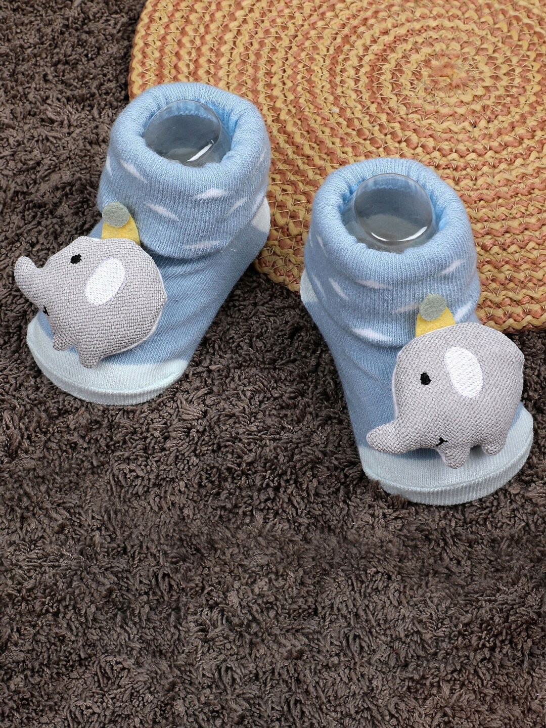 

Baby Moo Kids Patterned Cotton Ankle-Length Socks, Blue