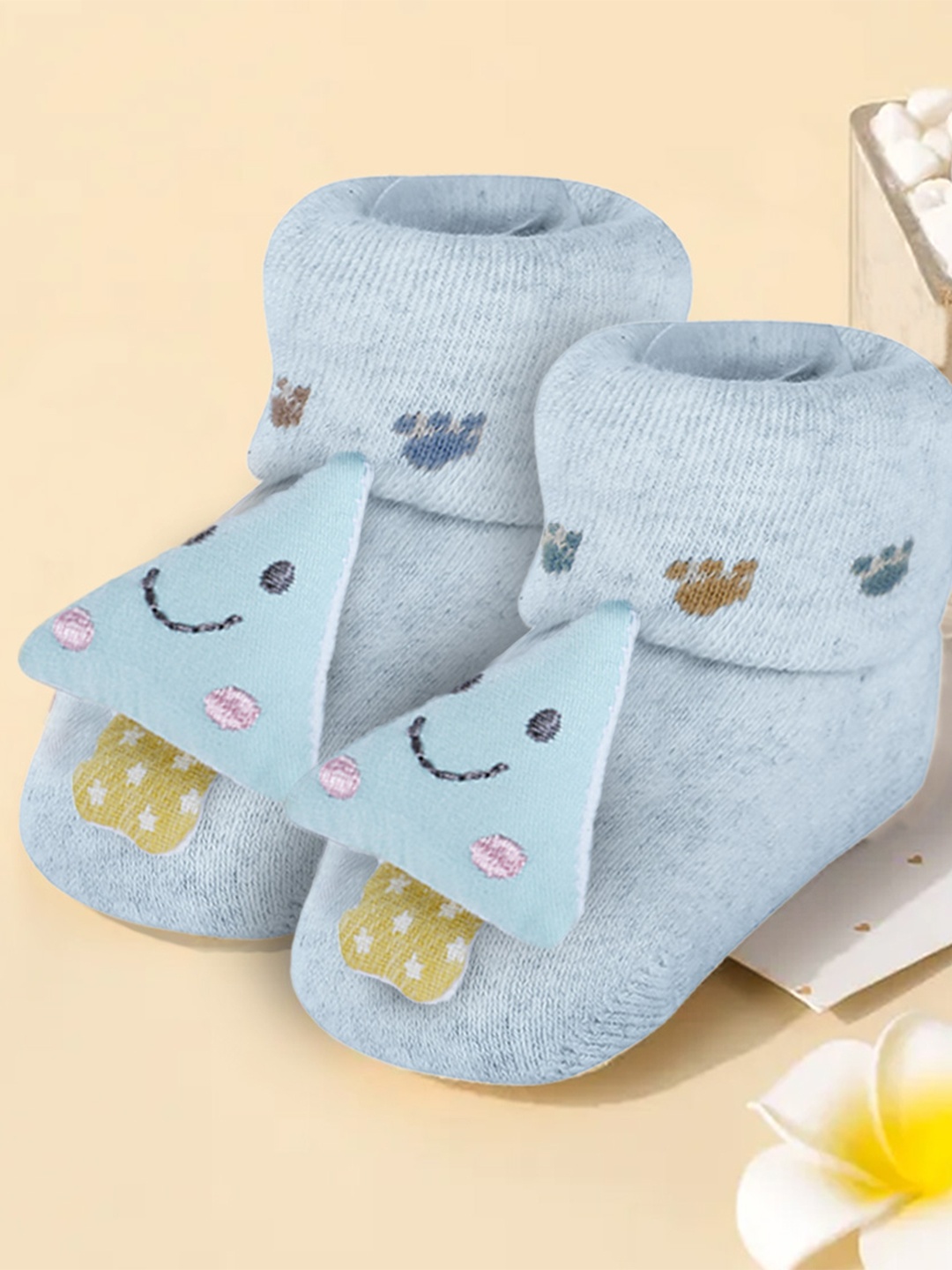 

Baby Moo Infants Kids Pink Cotton Socks Booties
