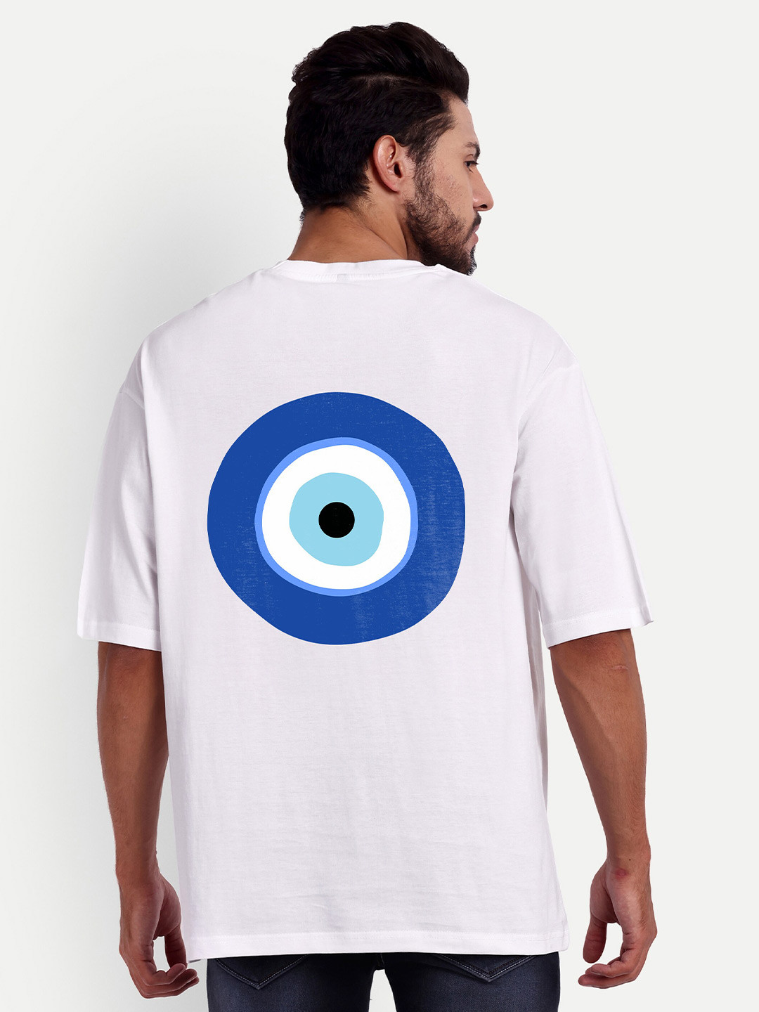 

Bloopers Store Graphic Printed Cotton Oversized Fit T-shirt, White