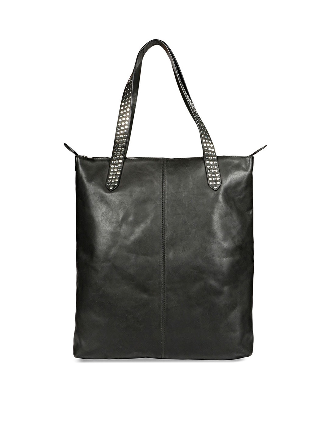 

Saint G Oversized Structured Leather Shoulder Bag, Black