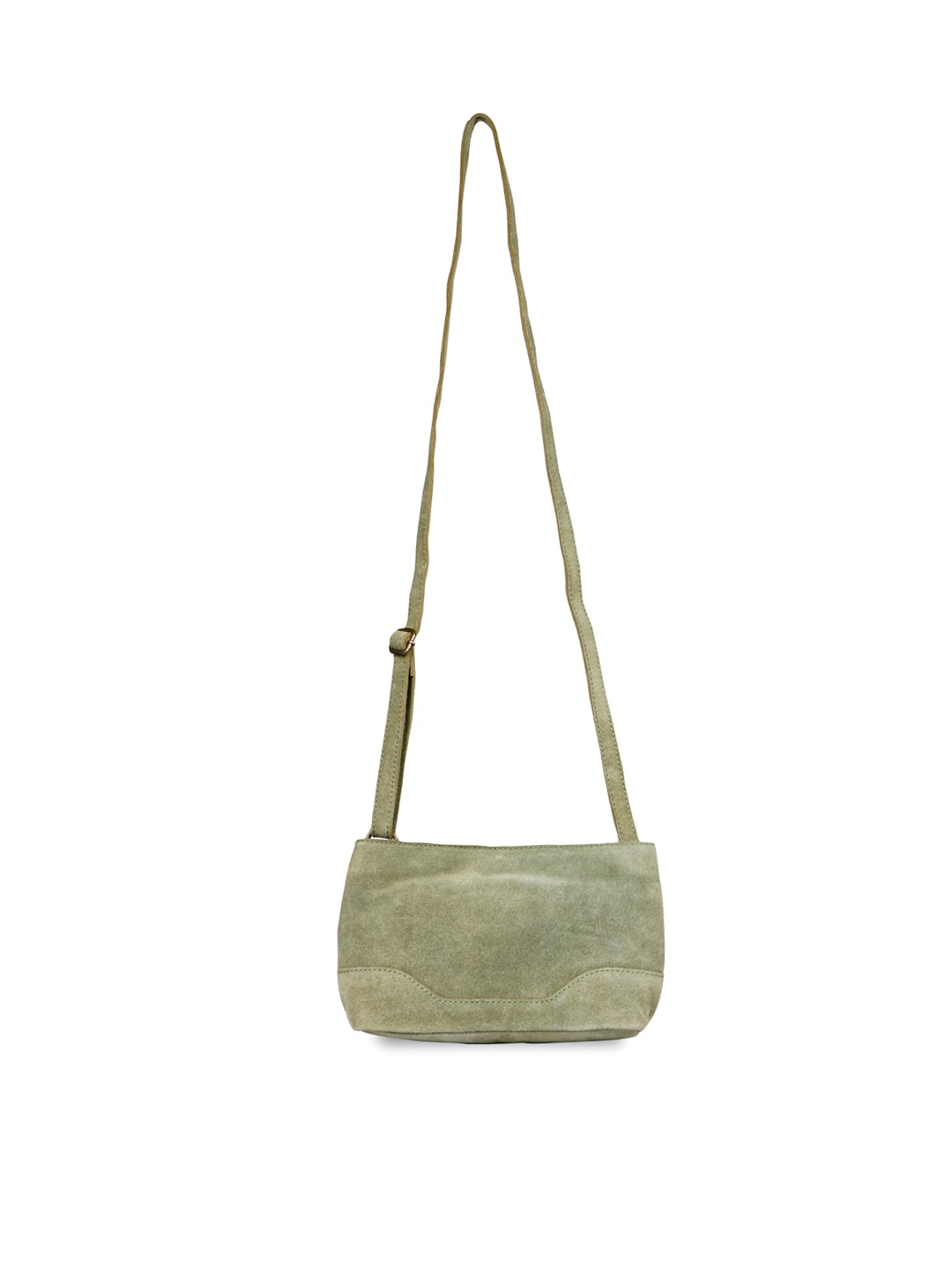 

Saint G Leather Structured Sling Bag, Green