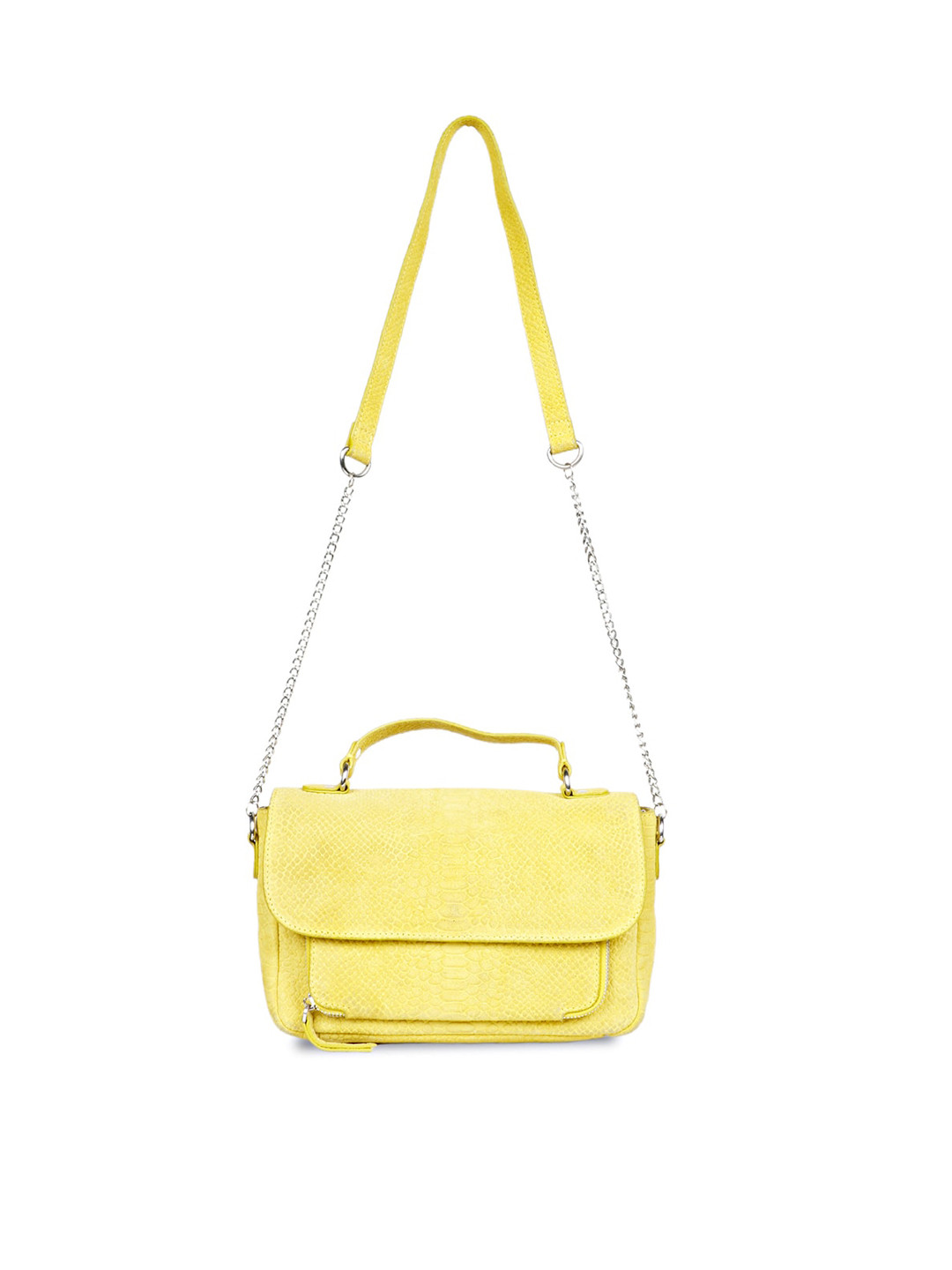 

Saint G Leather Structured Sling Bag, Yellow