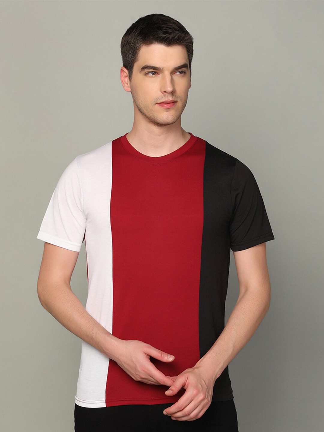 

INKKR Colourblocked T-shirt, White