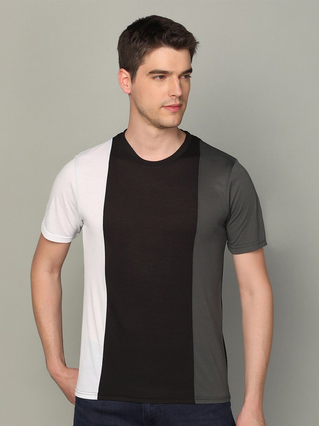 

INKKR Colourblocked T-shirt, White