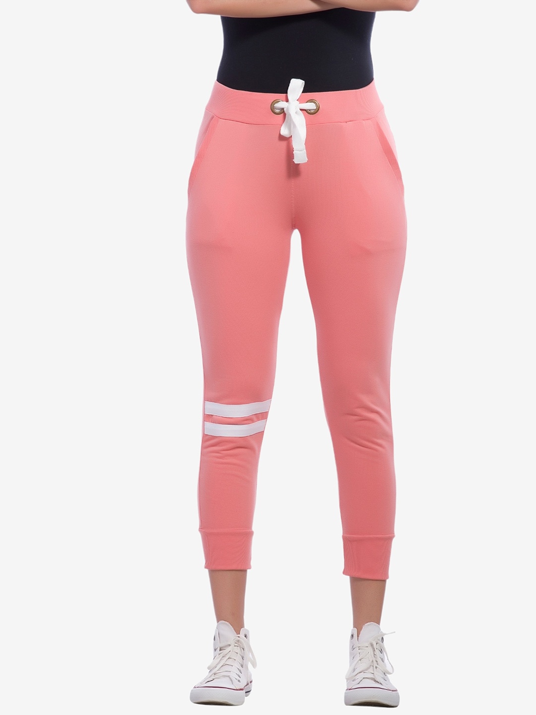 

Alan Jones Women Mid-Rise Slim Fit Joggers, Pink