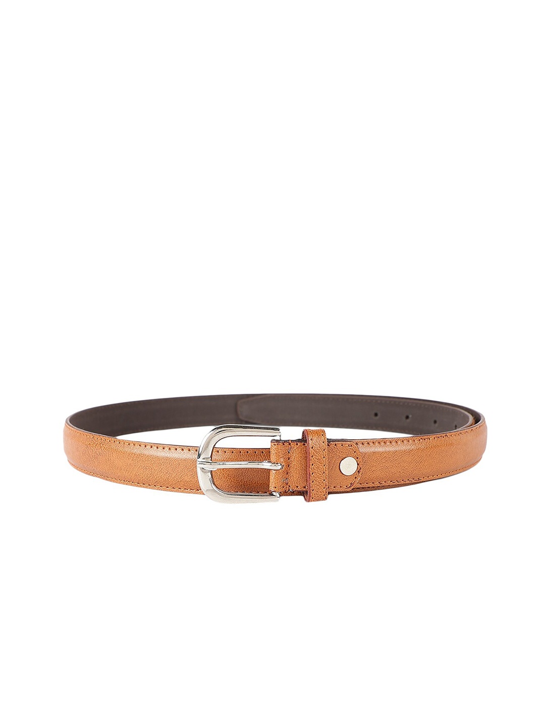

ZEVORA Women Leather Formal Belt, Camel brown