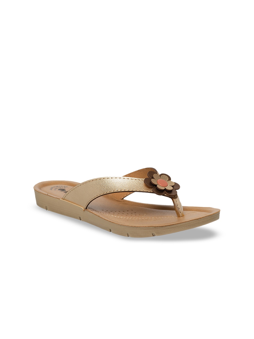 

Inblu Women Embellished Lightweight Anti Skid Open Toe Flats, Gold