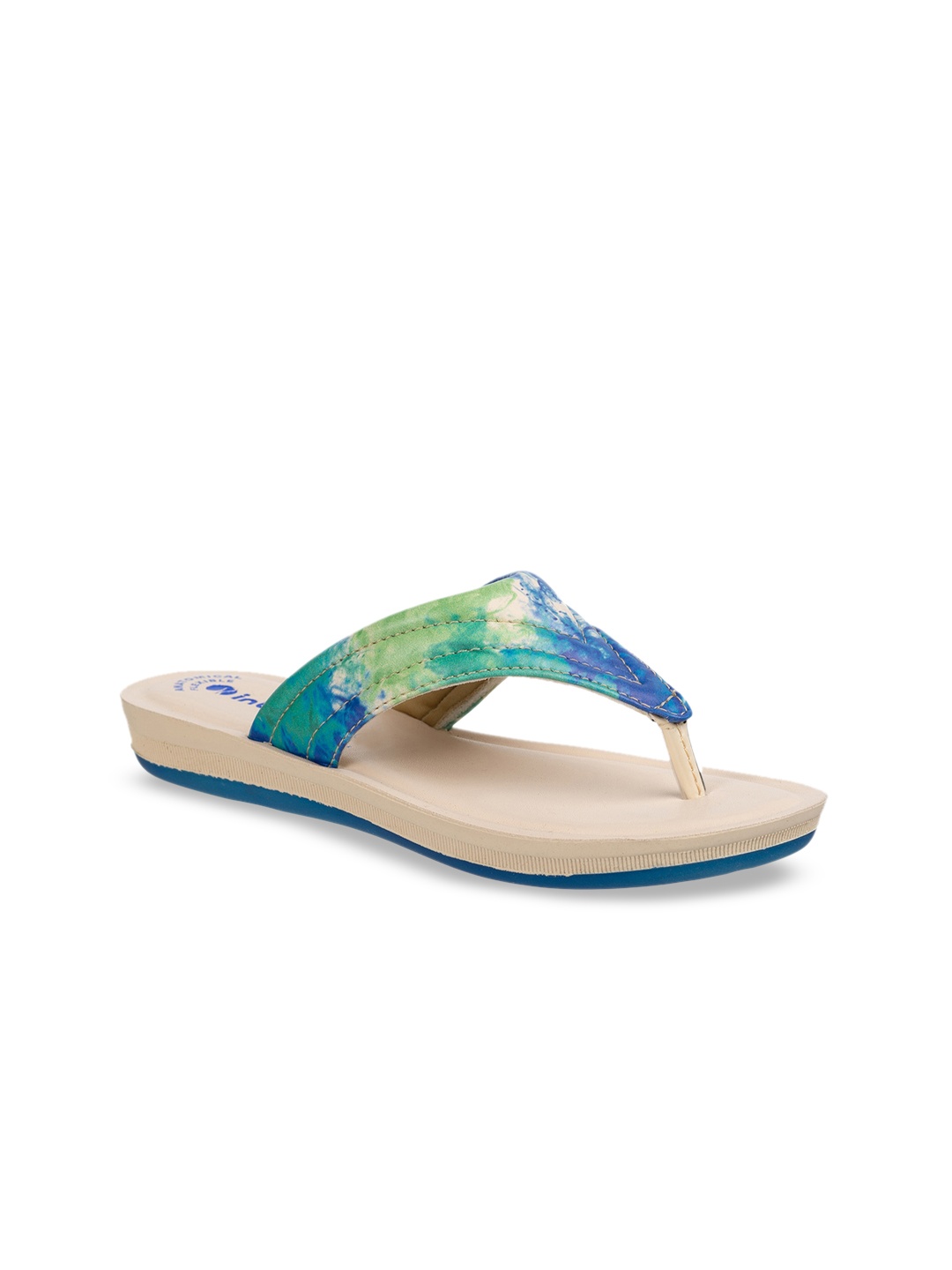 

Inblu Women Printed Lightweight & Anti Skid Thong Flip-Flops, Blue