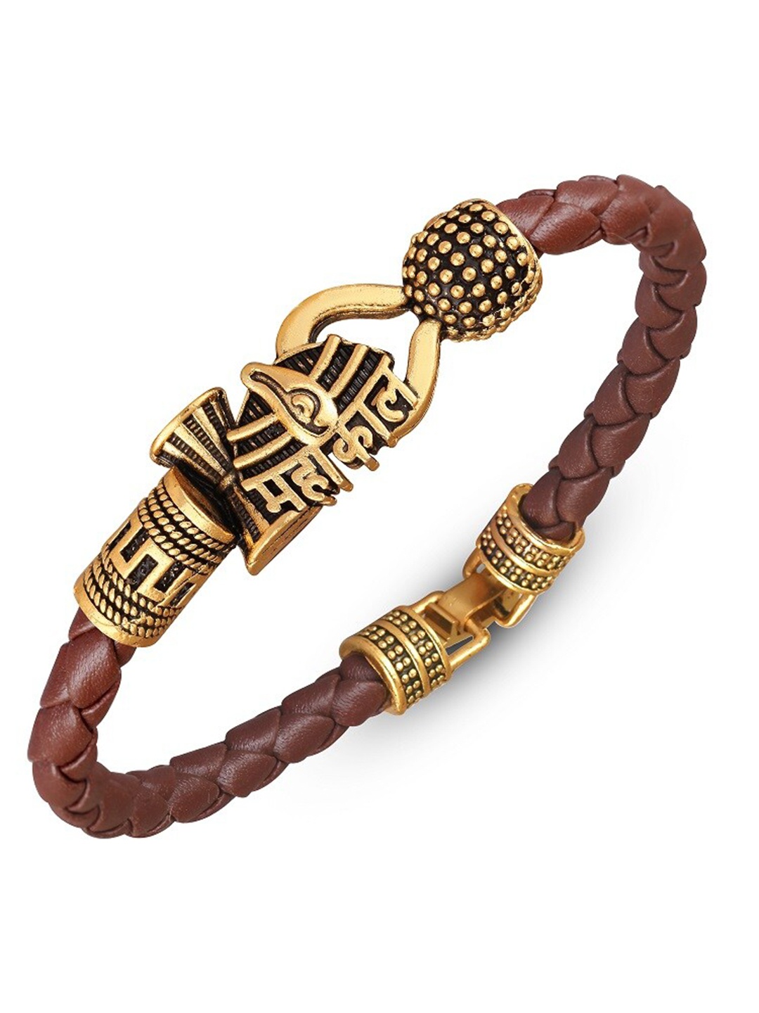 

Vighnaharta Men Gold-Plated Charm Bracelet
