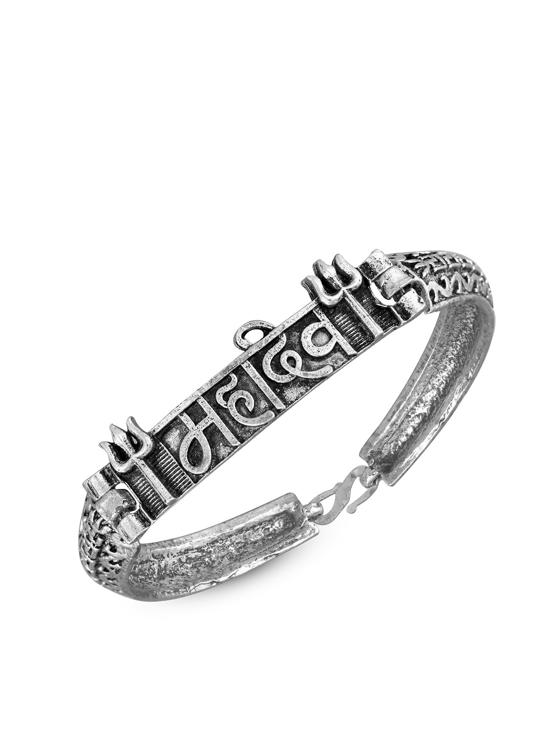 

Vighnaharta Rhodium-Plated Link Bracelet, Silver