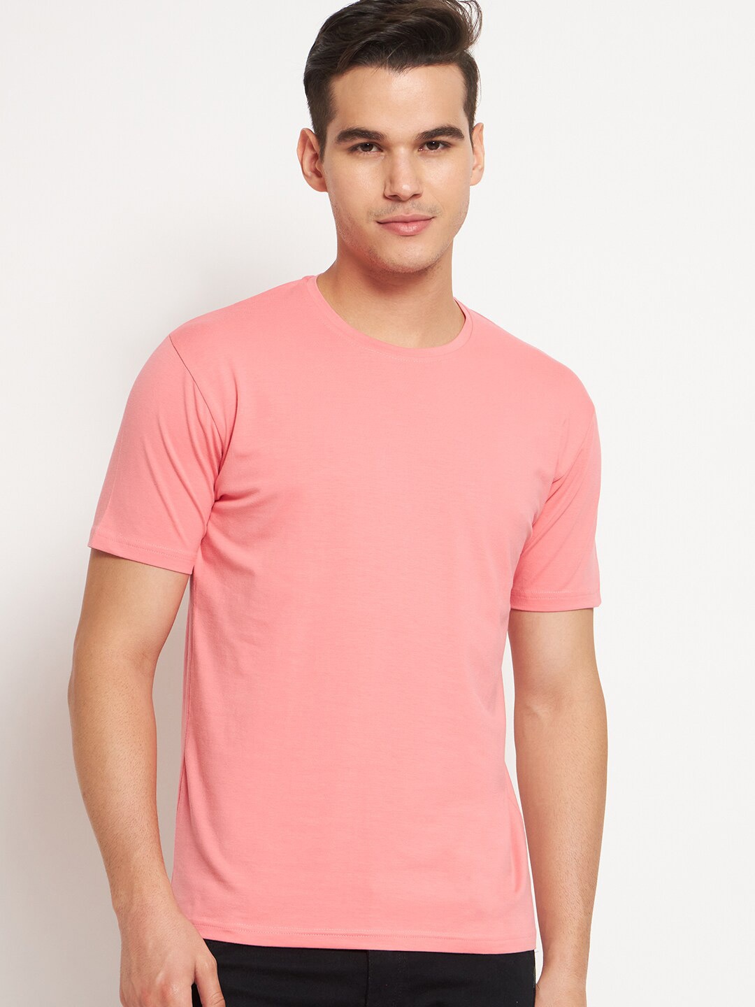 

FITINC Round Neck Short Sleeves T-shirt, Pink