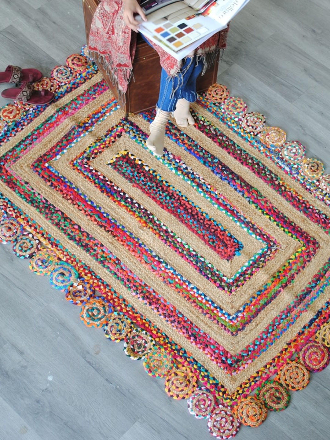 

Art Avenue Maze Beige & White Braided Jute Recycled Cotton Rectangular Rug