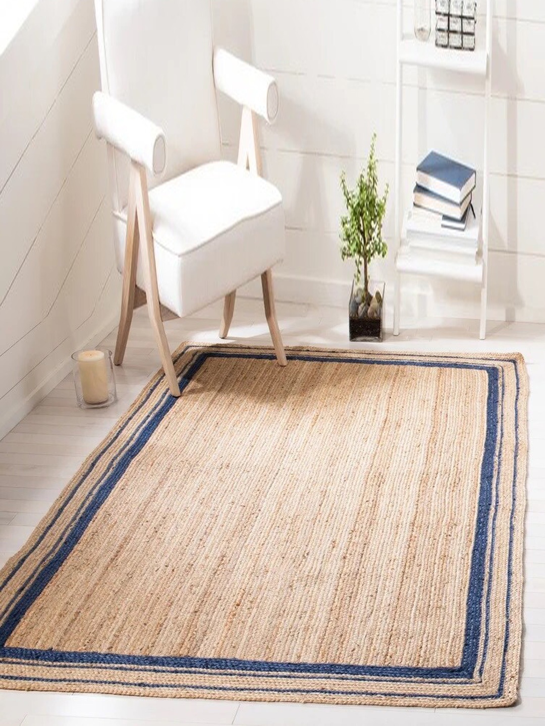 

Art Avenue Steps Brown & Blue Braided Jute Rectangular Rug