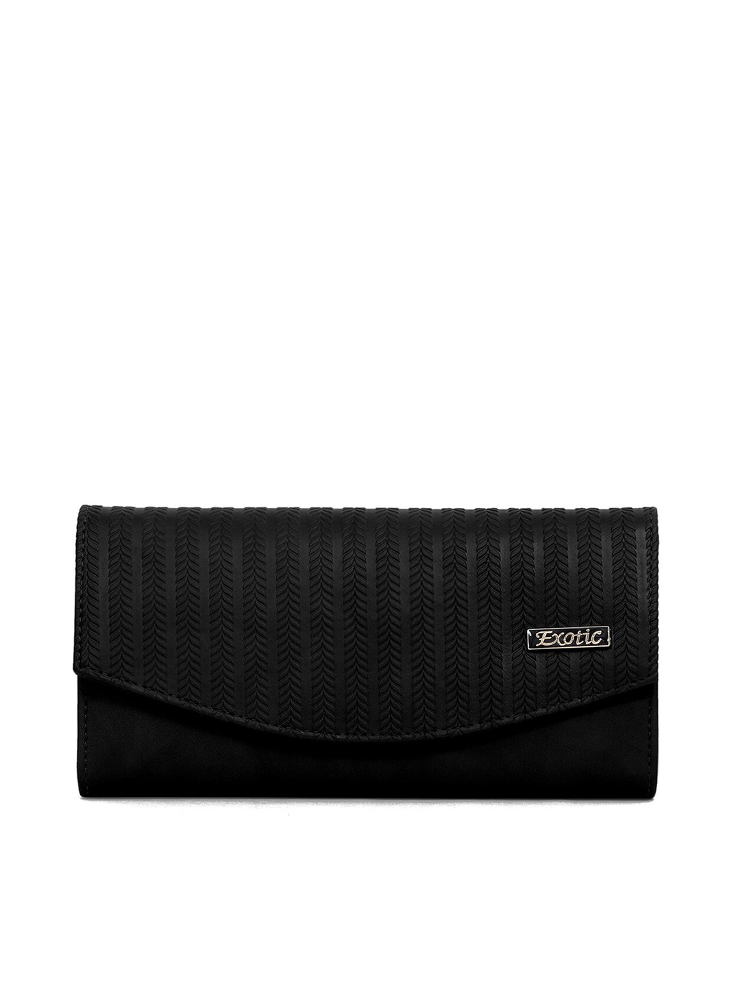 

Exotic Textured Envelope Wallet, Black