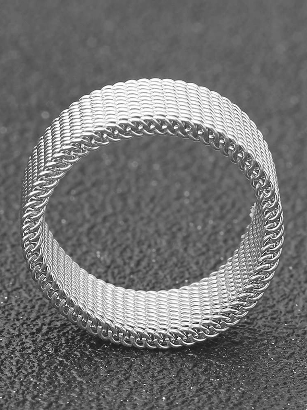 

MEENAZ Men Silver-Plated Chain Finger Ring