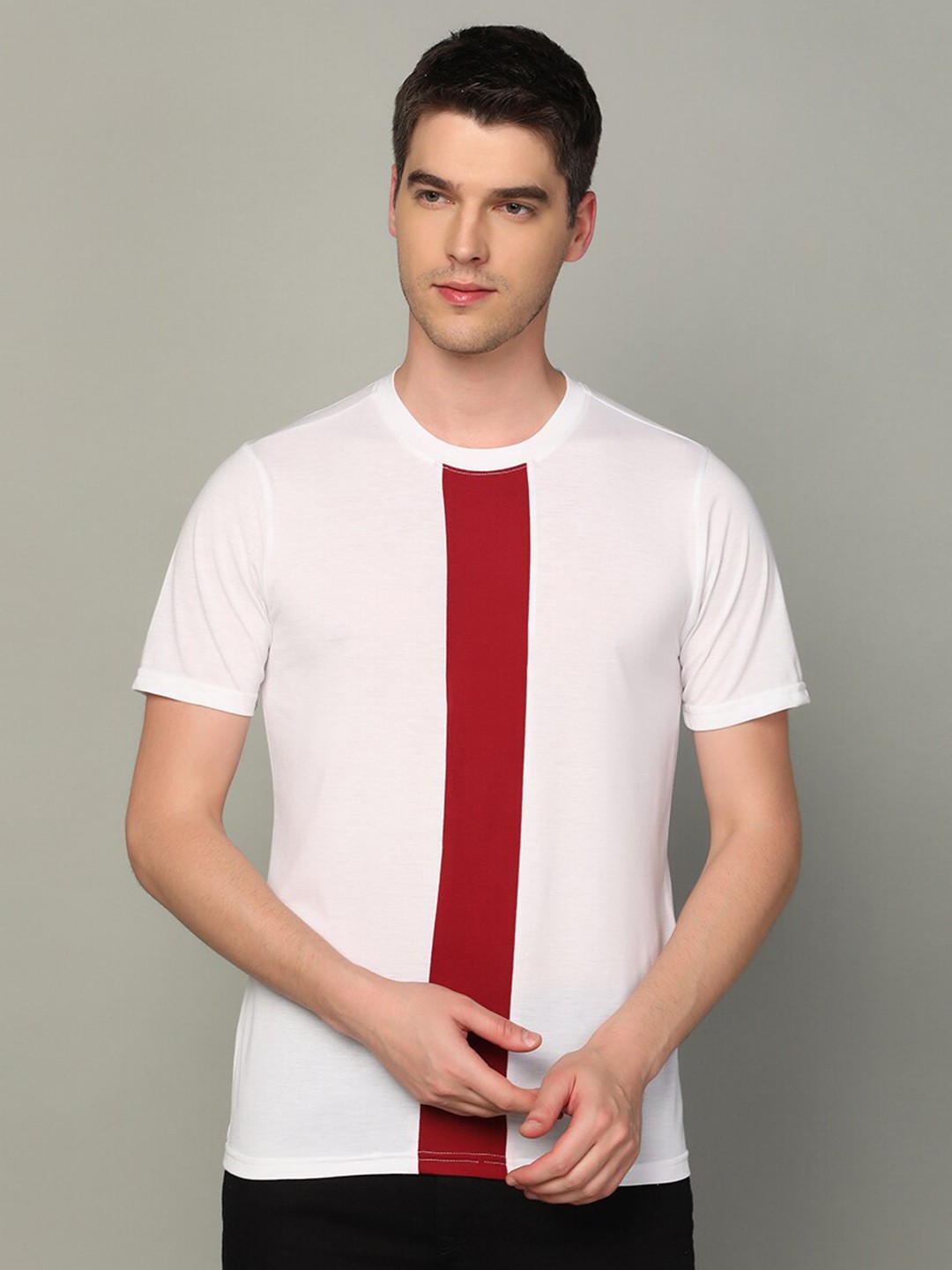 

INKKR Colourblocked T-shirt, White