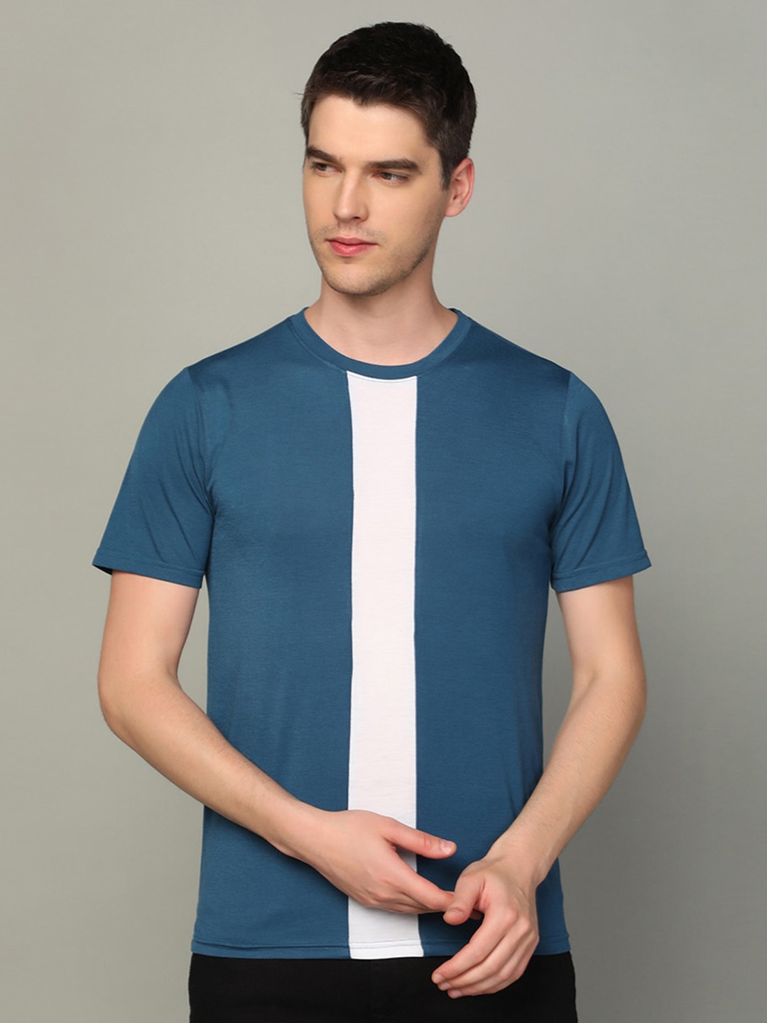 

INKKR Colourblocked T-shirt, Blue