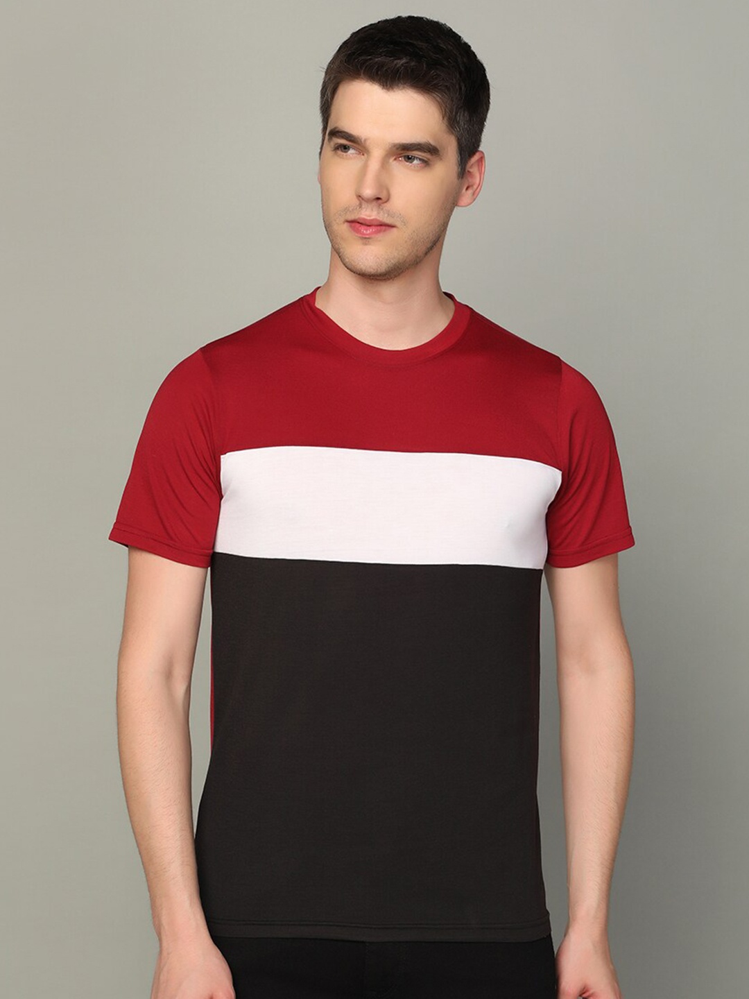 

INKKR Colourblocked T-shirt, Black