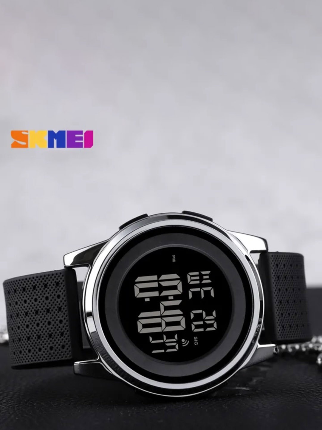 

Skmei Men Dial & Straps Digital Multi Function Watch Skmei 1502 BLK SIL, Black