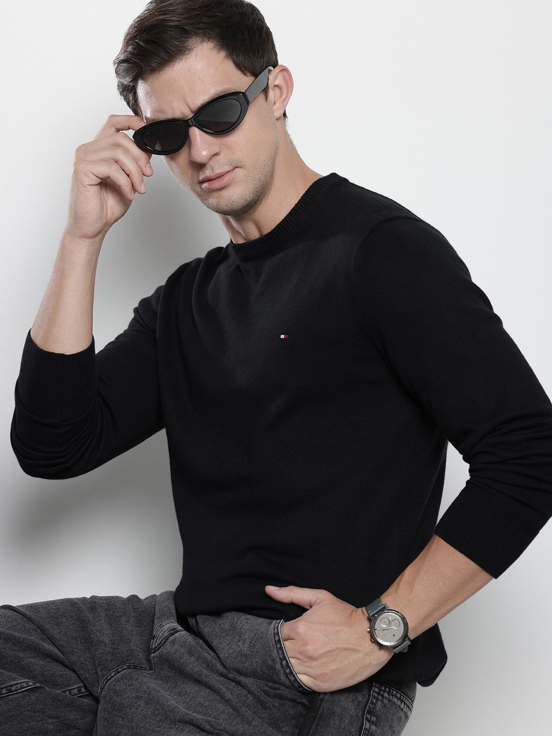 

Tommy Hilfiger Knitted Sweatshirt, Black