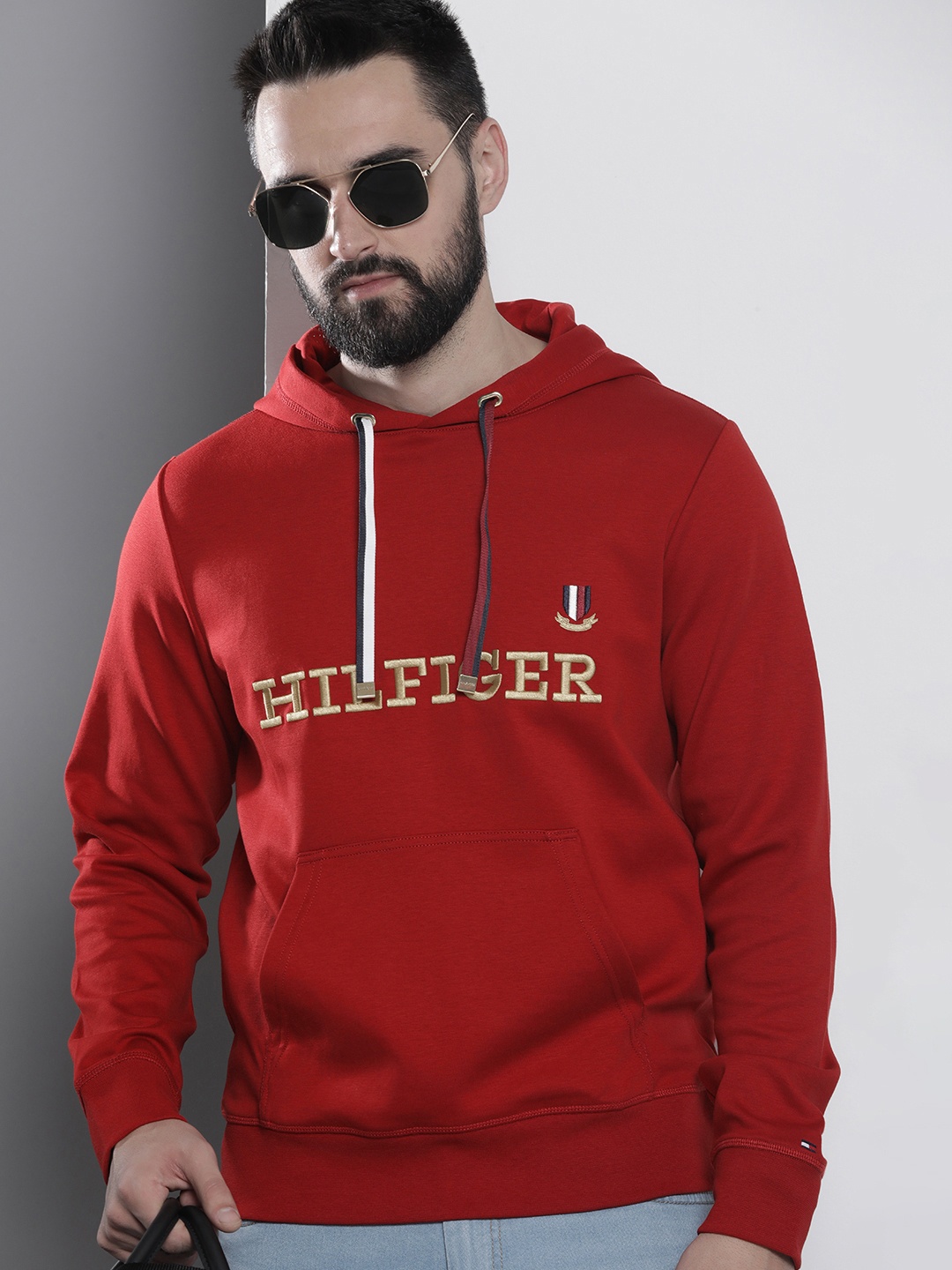 

Tommy Hilfiger Embroidered Hooded Sweatshirt, Red