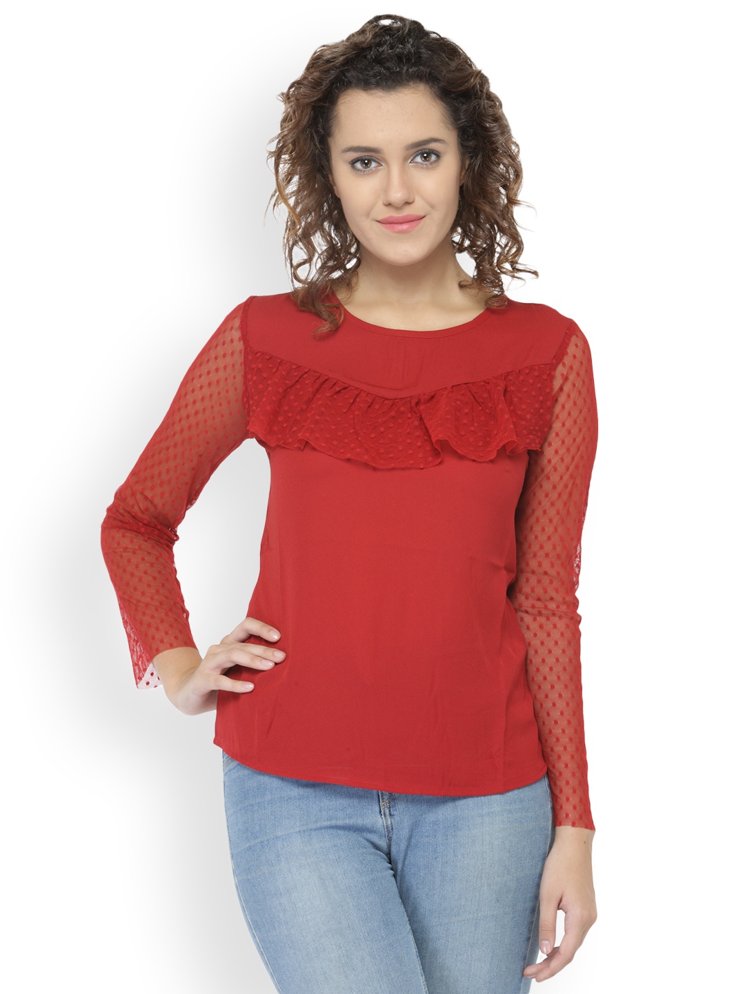 

Oxolloxo Women Red Solid Top
