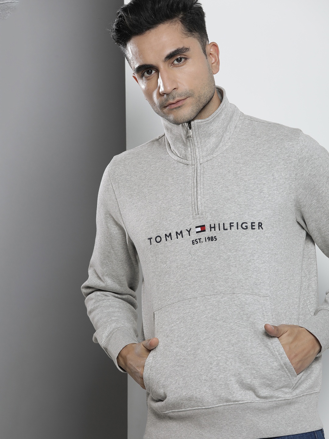 

Tommy Hilfiger Sustainable Brand Logo Embroidered Sweatshirt, Grey