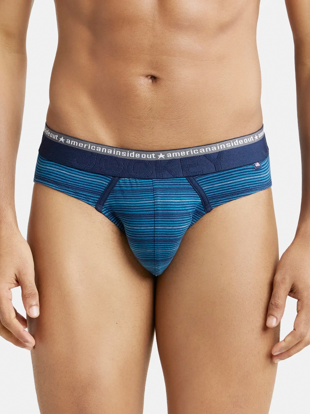 

Jockey Striped Basic Briefs US67-0105-CLSTL, Blue