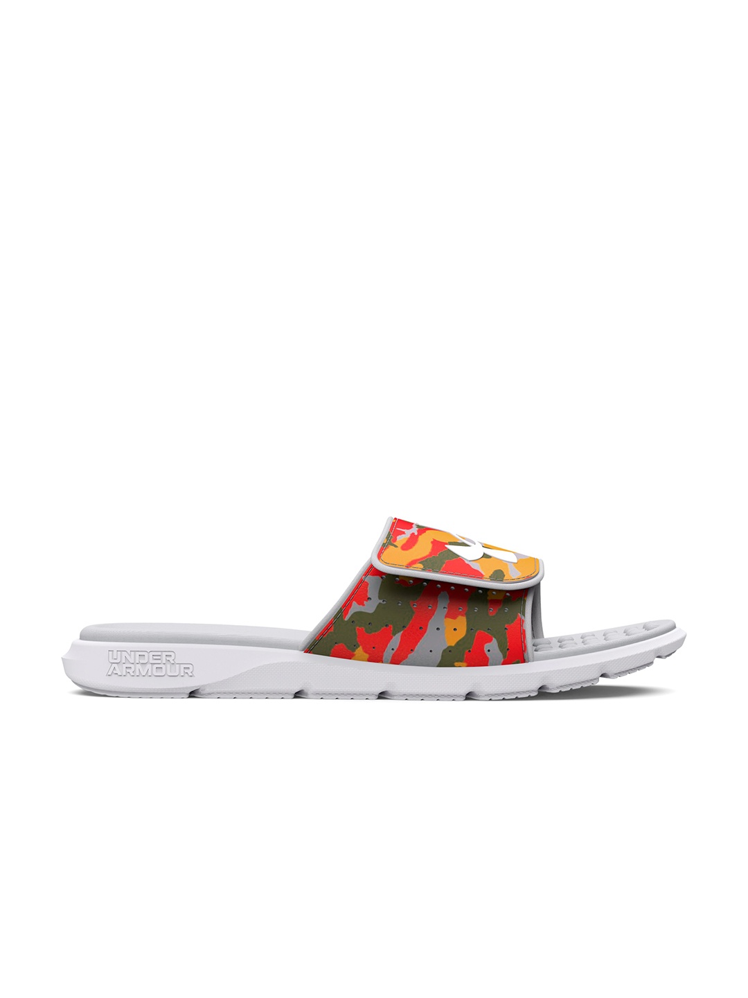 

UNDER ARMOUR Men Orange & Yellow Printed Sliders